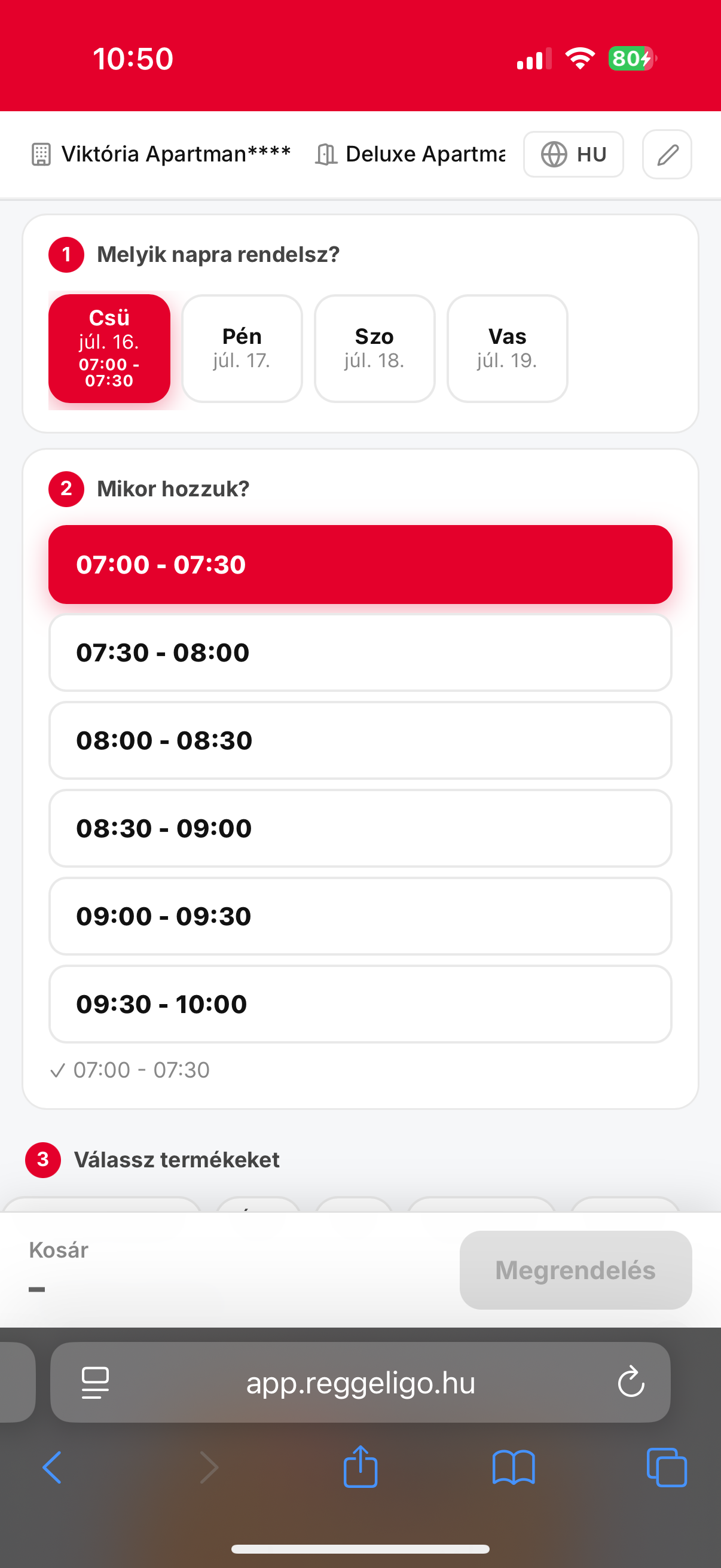 ReggeliGO mobil — nap és időpont
